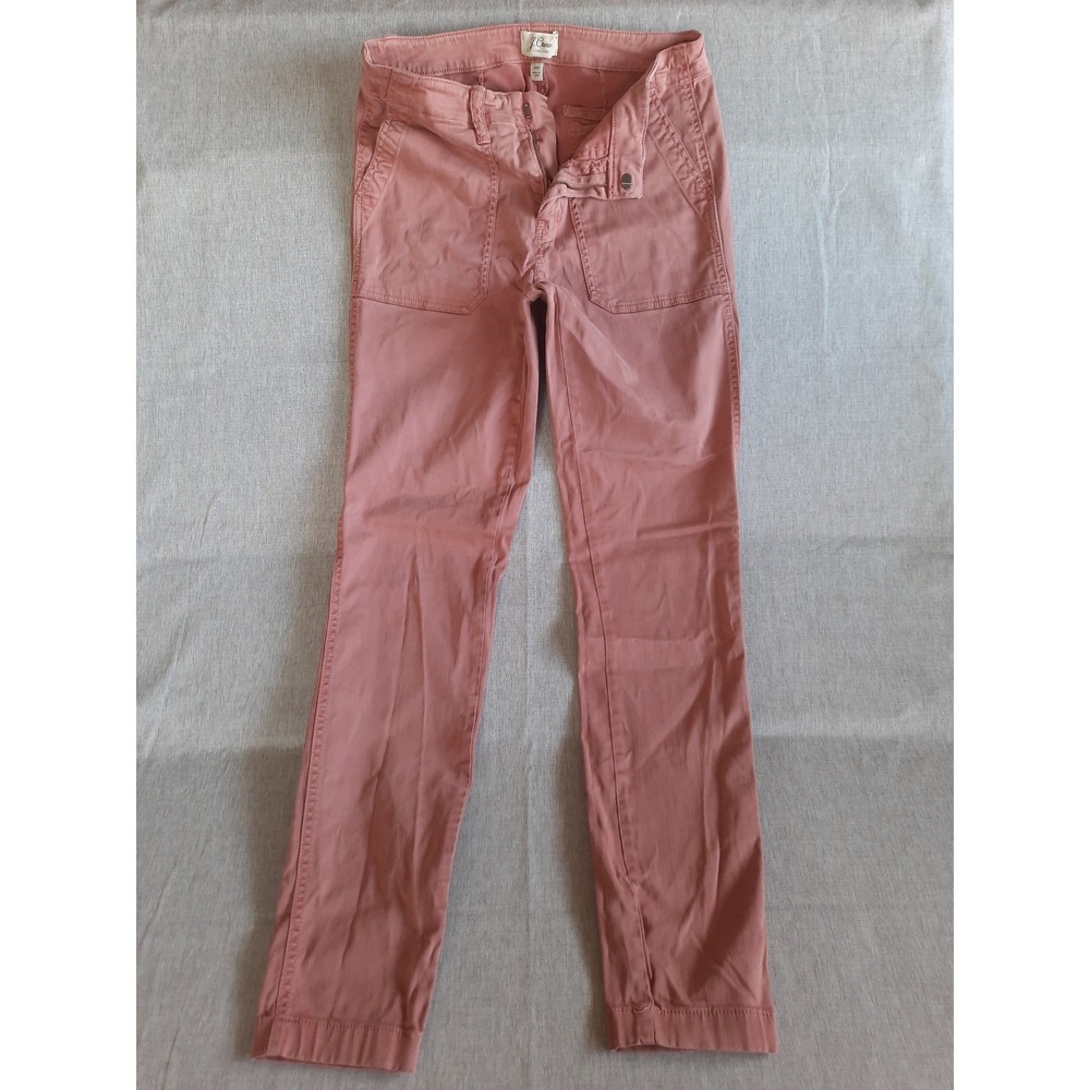 J Crew Women's Size 29T  Mauve Pink Utility Taper Stretch Pants Cropped Ankle